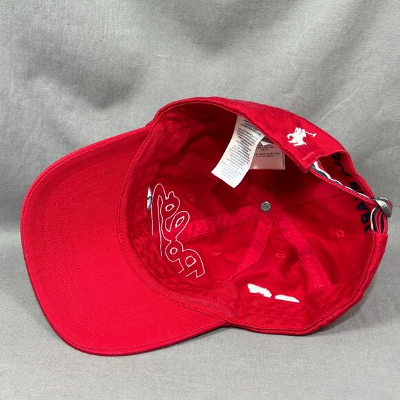 Polo Ralph Lauren Bear Strapback Hat Red White Pony Baseball Adjustable Dad Mens - Picture 11 of 16